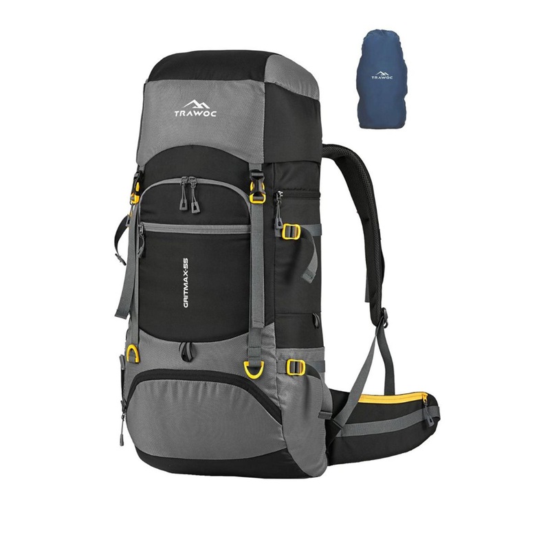 TRAWOC GRITMAX Solid 55L Rucksack With Shoe Compartment & Dual Loading Options