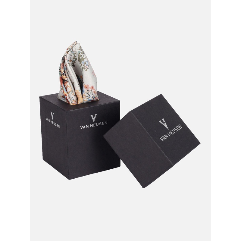 Van Heusen Floral Printed Microfiber  Pocket Square