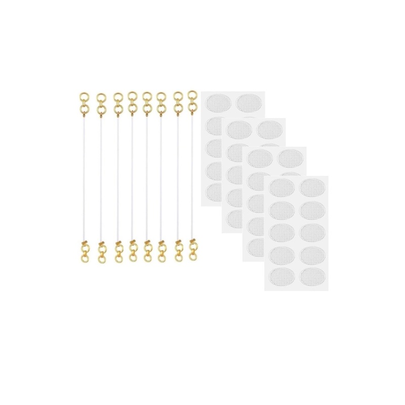 ARISTAL Jewellery Women 8 Pcs Gold Plated Invisible Ear Chain With Earring Support Patches