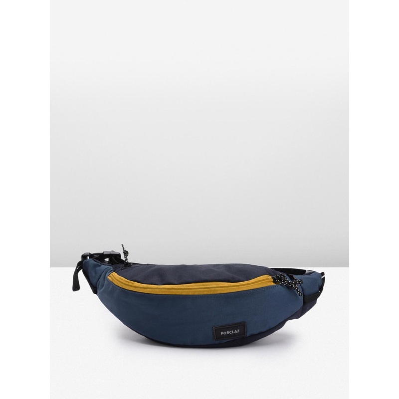 Decathlon FORCLAZ – Unisex Blue \u002F Yellow 2L Multi-Pocket Travel Waist Pouch