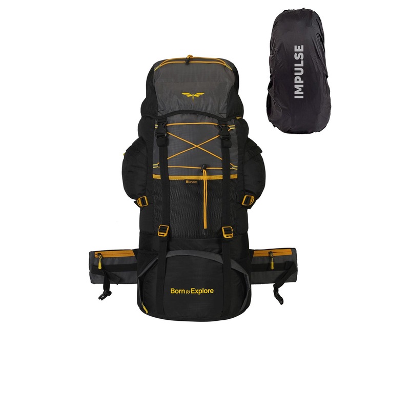 Impulse Black Solid Rucksacks