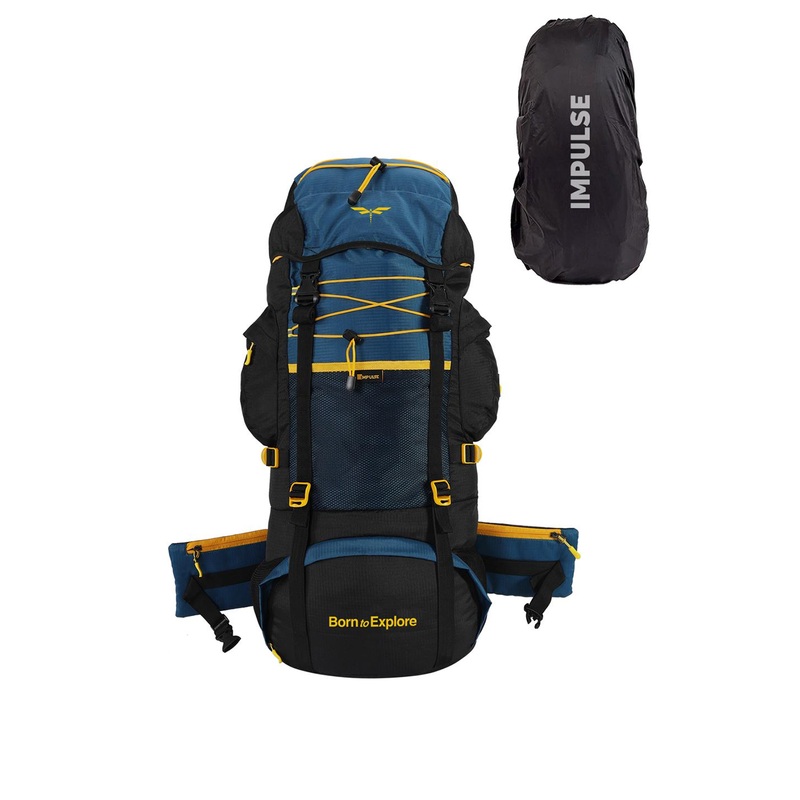 Impulse Blue & Black Colourblocked Rucksacks