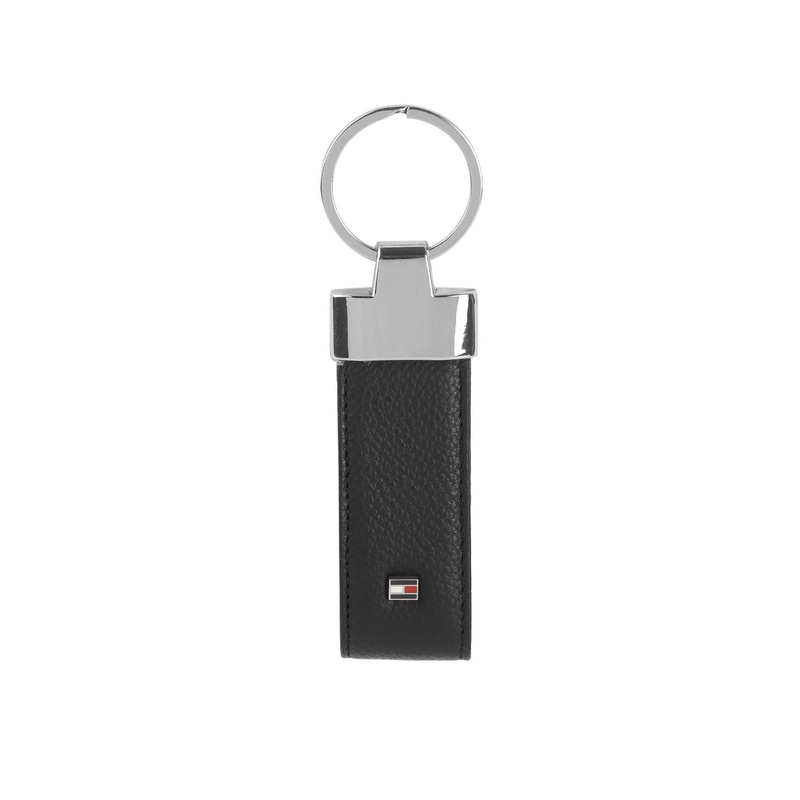 Tommy Hilfiger Men Black Textured Key Case