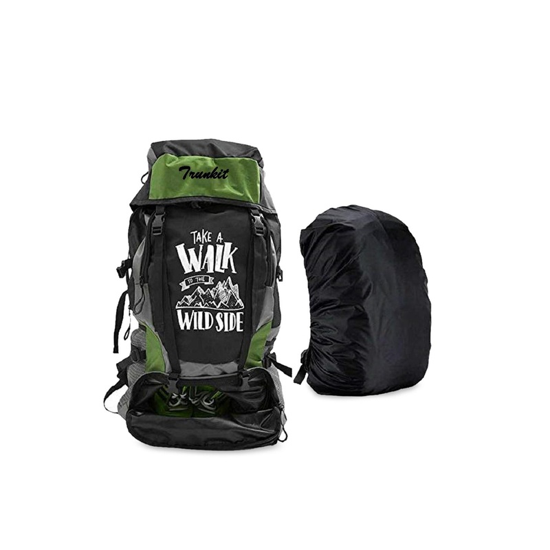 TRUNKIT Green Printed 55 Liters Trekking Rucksacks