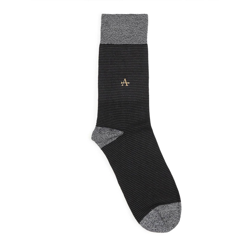 Arrow Men Striped Calf Length Cotton Socks