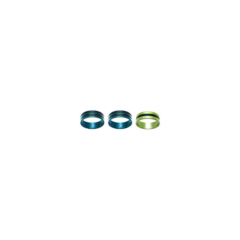 Dynamic Retail Global Set of 3 Rings for Men & Women, Green-Green Alloy Ring ()