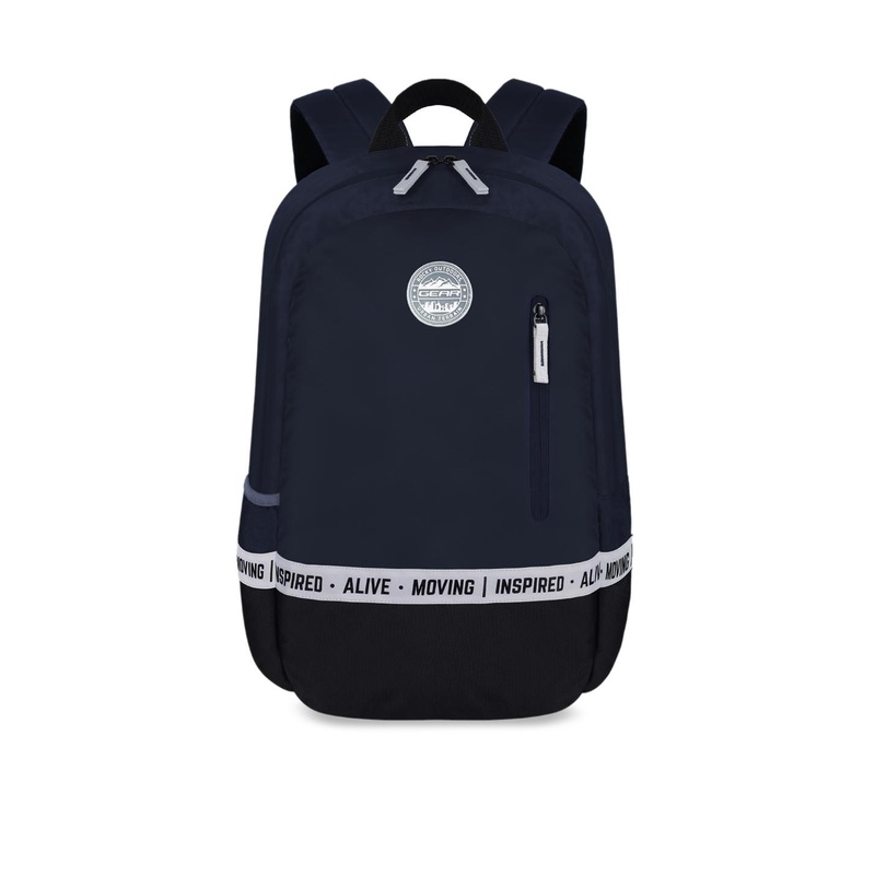 Gear Unisex Navy Blue Solid Backpack