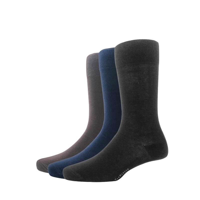 Van Heusen Men Pack Of 3 Solid Calf-Length Socks