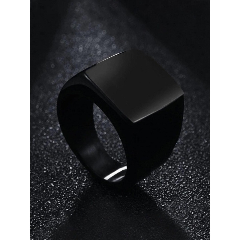 Yellow Chimes Men Black Band Finger Ring