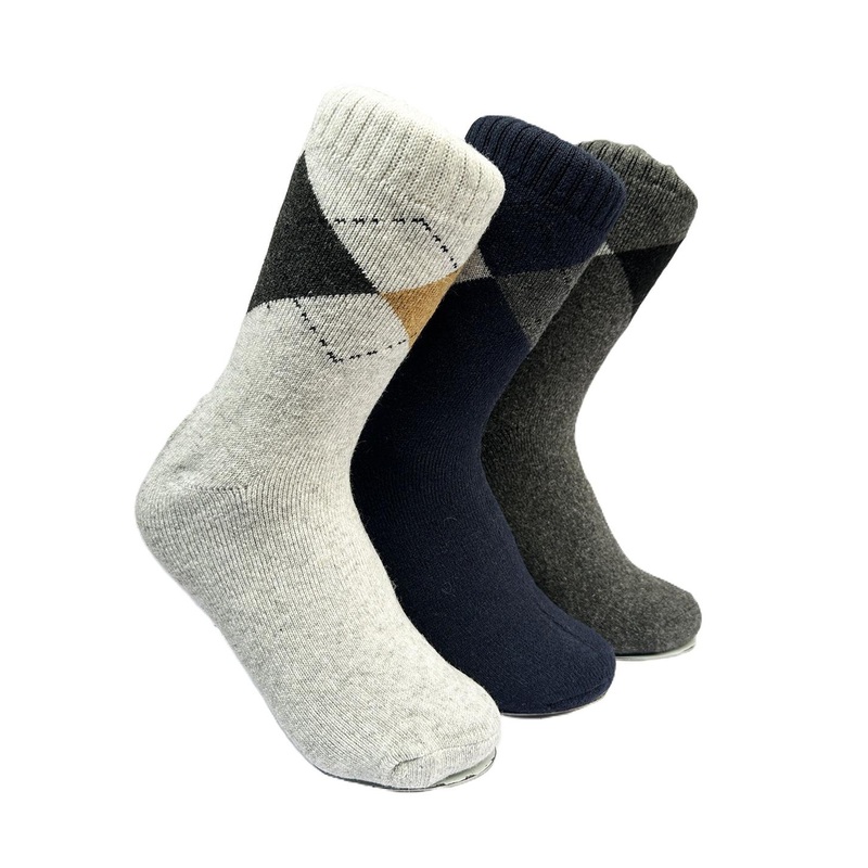 Alexvyan Men Pack of 3 Pattern Calf-Length Winter Woolen Warm Socks