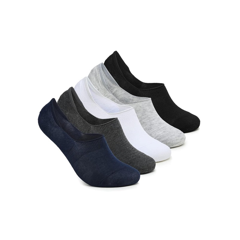 BAESD Men Pack Of 5 Patterned Shoe Liners