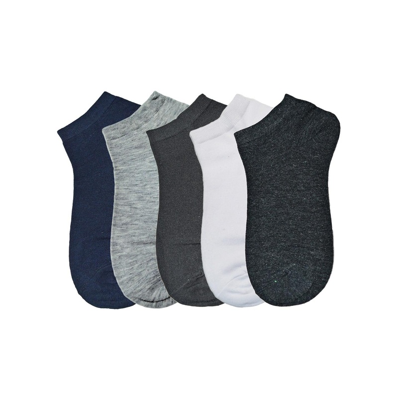 BAESD Men Pack Of 5 Pure Cotton Ankle-Length Socks