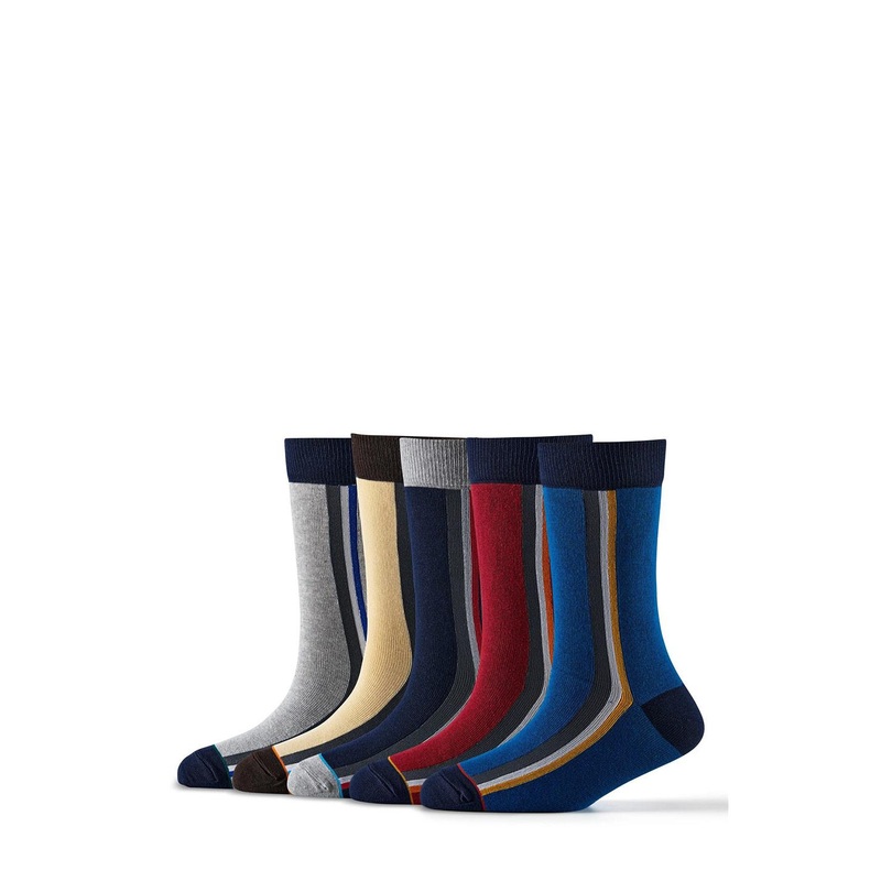 Cotstyle Men Pack Of 5 Assorted Calf Length Socks