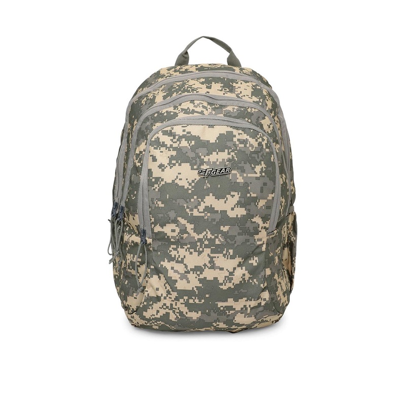 F Gear Unisex Green & Cream-Coloured Backpack