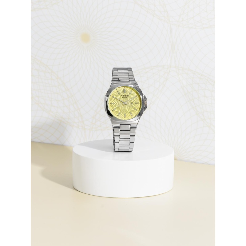 Sonata Men Printed Dial & Stainless Steel Bracelet Style Straps Analogue Watch SP70067SM02