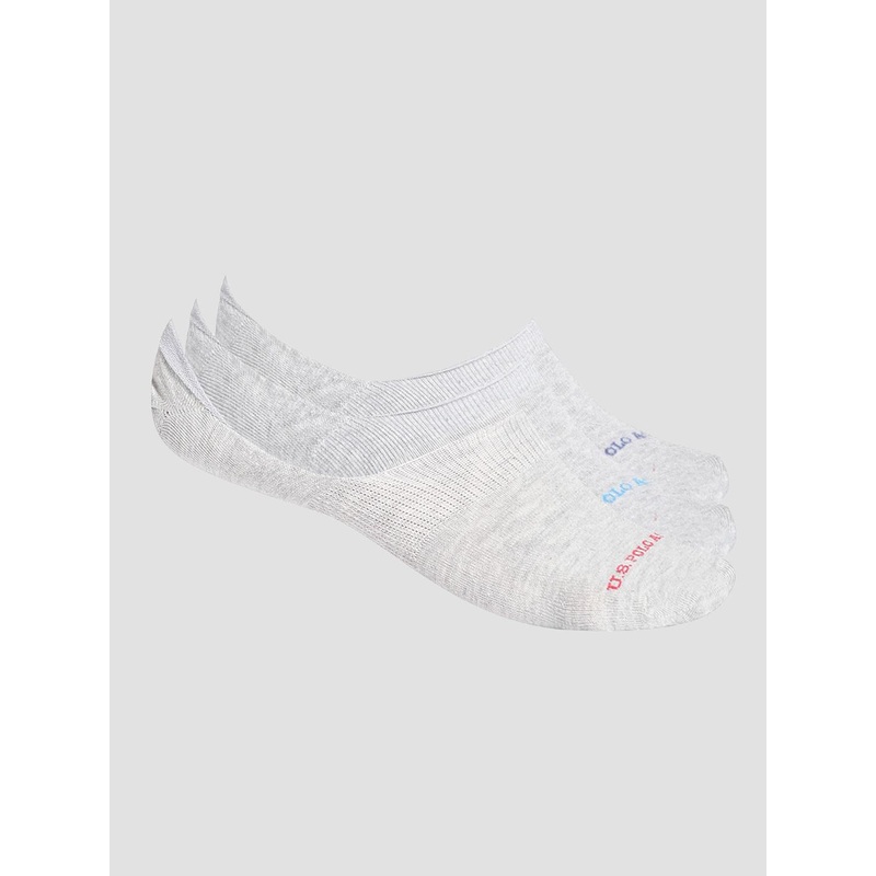 U.S. Polo Assn. Men Pack Of 3 Silicone Grip No Show Socks