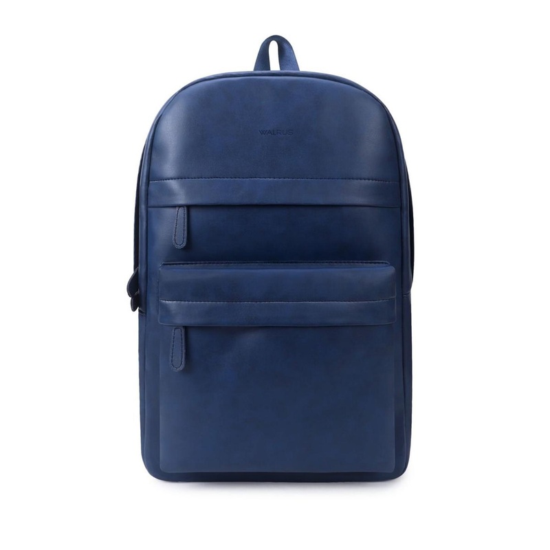 Walrus Unisex Veteran II Series Blue Vegan Leather Backpack