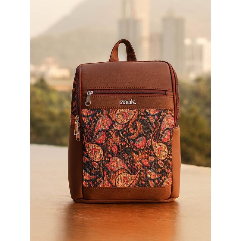 ZOUK Unisex Paisley Printed Backpack