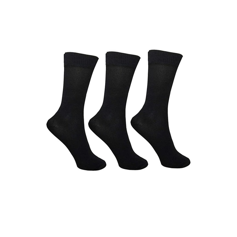 Akeeta Pack Of 3 Black Plain Full Length Socks