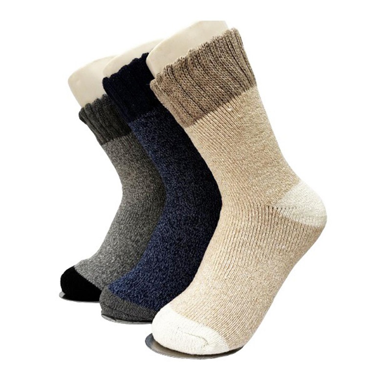 Alexvyan Men Pack of 3 Colored Calf-Length Winter Woolen Warm Socks