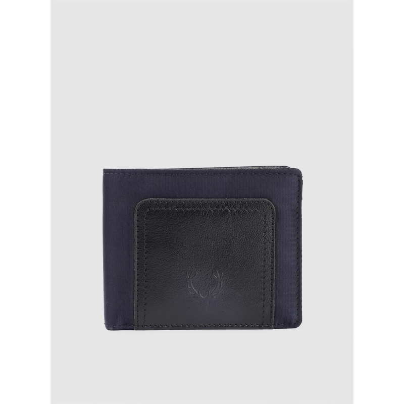 Allen Solly Men Colourblocked Applique Leather Two Fold Wallet