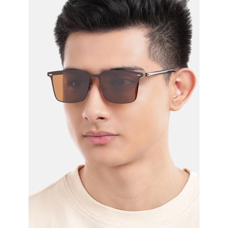 Carlton London Black Toned with Brown Polarised lens Wayfarer Sunglass