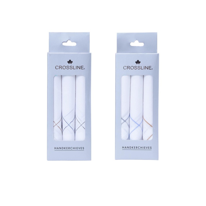 CROSSLINE Men Pack Of 6 Printed Pure Cotton Handkerchiefs