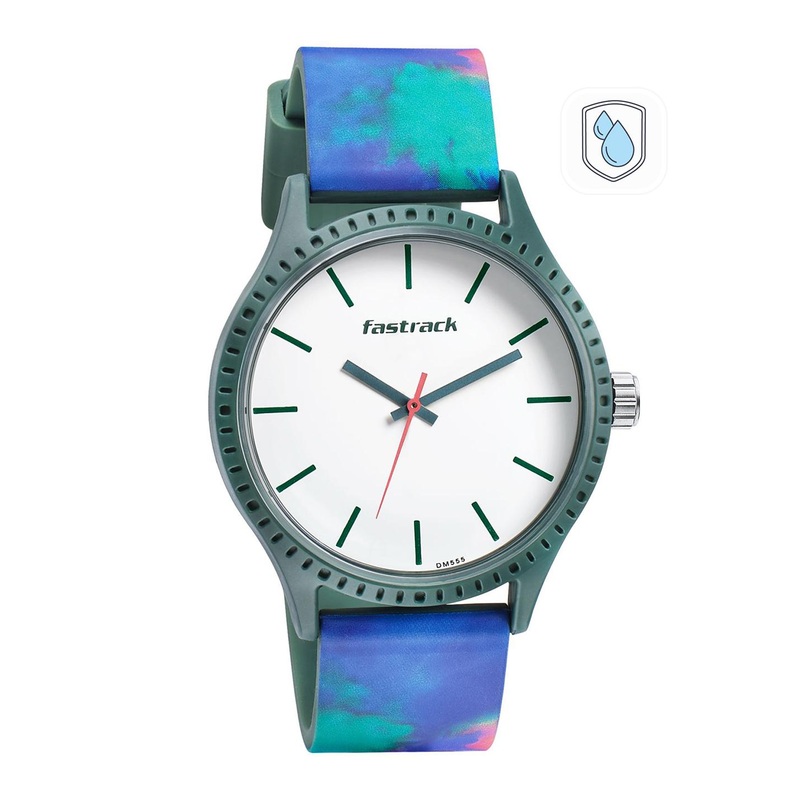 Fastrack Men White Dial & Multicoloured Straps Analogue Watch 38061PP08