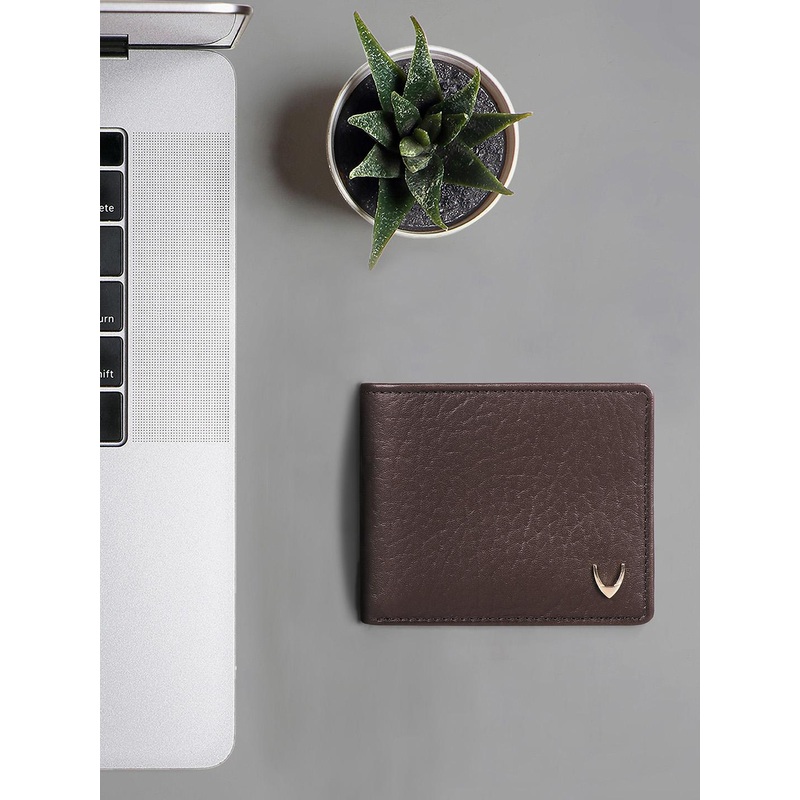 Hidesign Men Brown Textured Leather Two Fold Wallet