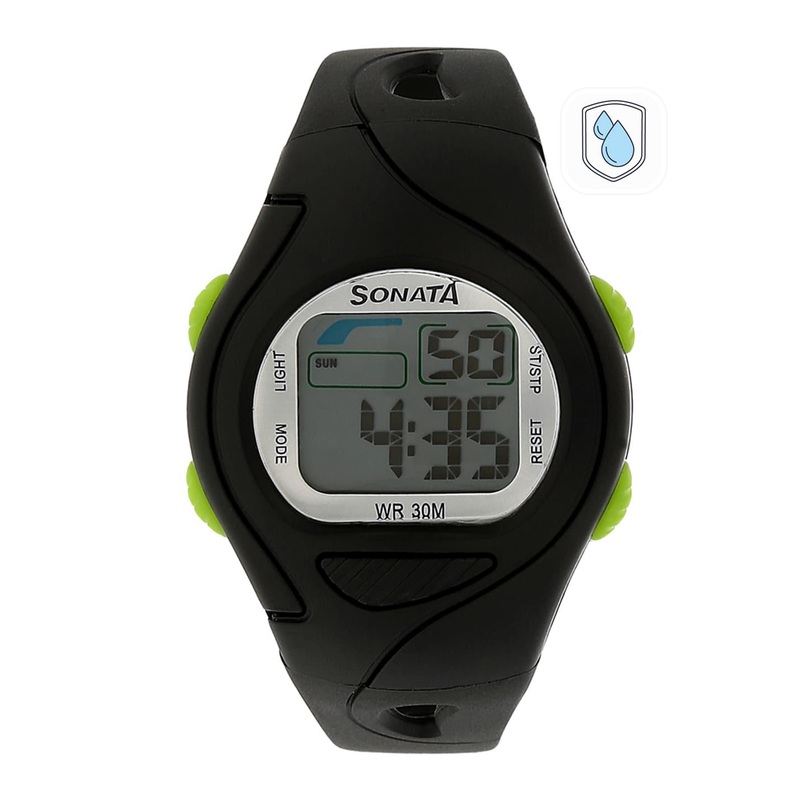 Sonata Unisex Grey Digital Watch NH87011PP01