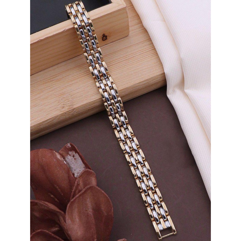 The Roadster Lifestyle Co Men Gold-Plated Link Bracelet