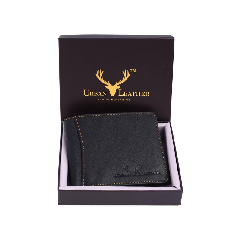 URBAN LEATHER Men Leather Three Fold Wallet