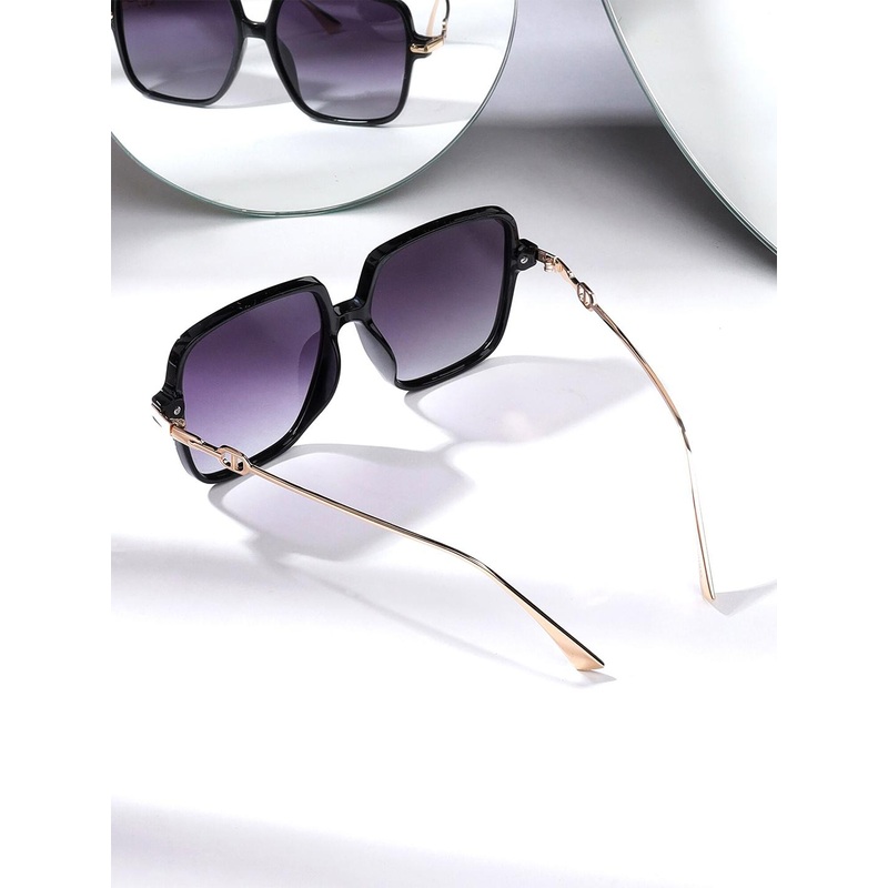 Yellow Chimes Oversized Sunglasses with Polarised and UV Protected Lens YCFJSG-001SNGLS-GL