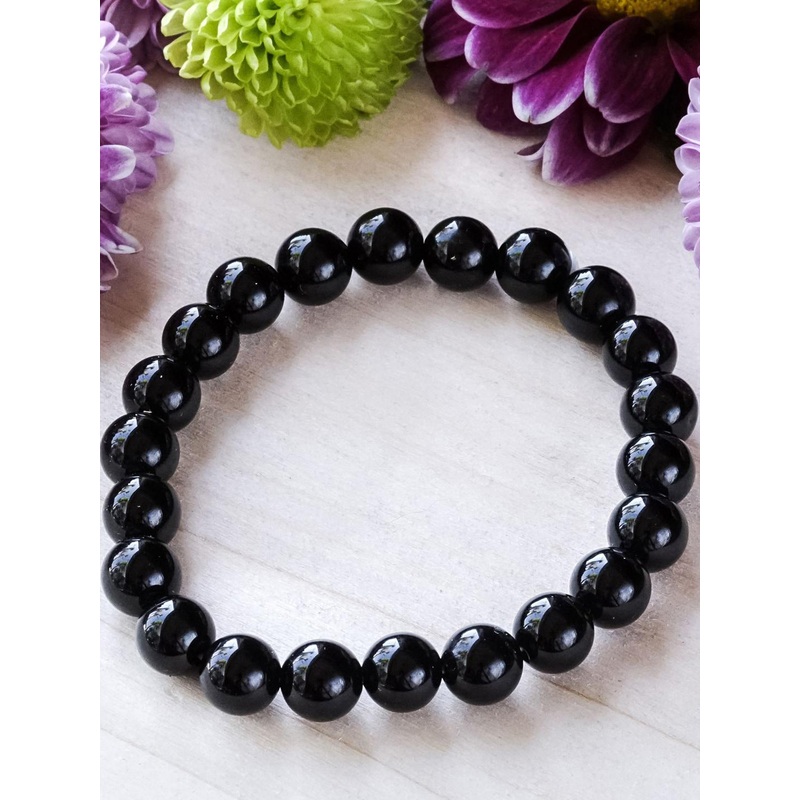 Young & Forever Unisex Black Brass Onyx Bracelet