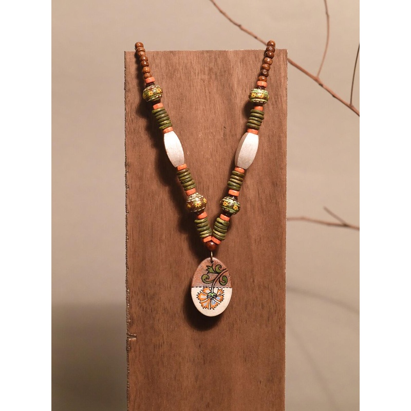 AAKRITI ART CREATIONS Unisex Brass-Plated Beaded Necklace