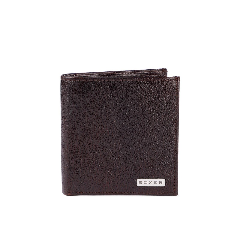 BOXER Men Brown Solid Leather Two Fold Wallet