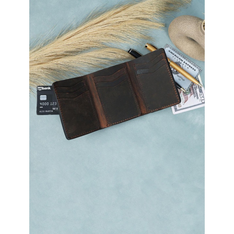 Celtic Men Solid Leather Short Card Holder