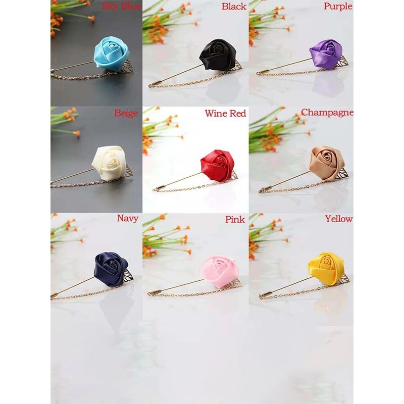 Curren Men 9 Pieces Flower Shaped Statement Brooch