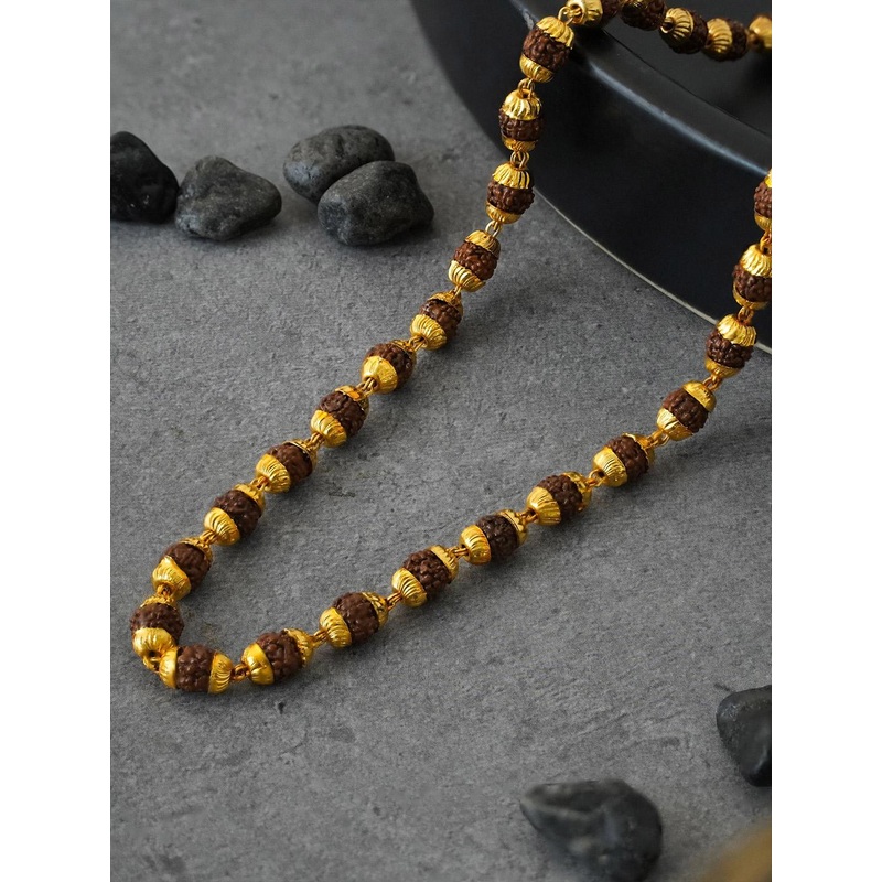 Japam Gold Plated Eternal Grace Rudraksha Mala