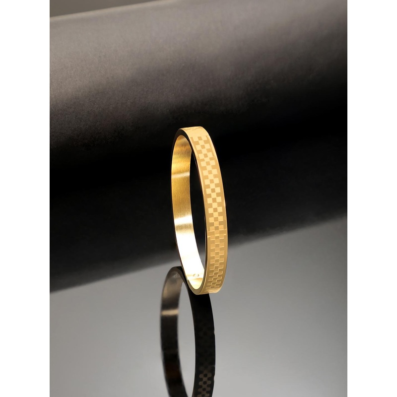 The Roadster Lifestyle Co. Men Gold-Plated Kada Bracelet