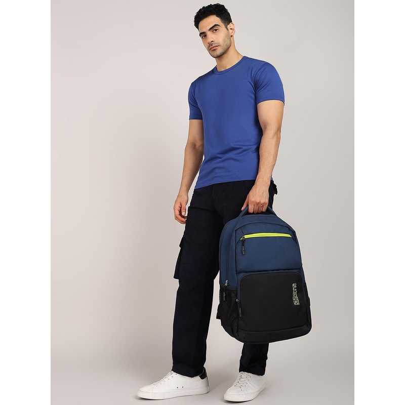 The Roadster Lifestyle Co. Unisex Navy Blue & Black Ergonomic Backpack 30 L