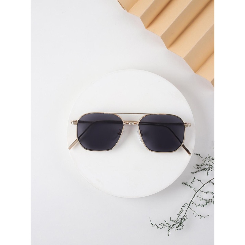 The Roadster Lifestyle Co. UV Protected Lens Navigator Square Sunglasses 2357 gold black