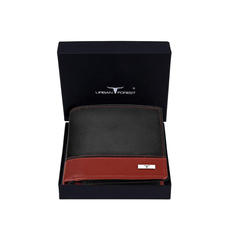 URBAN FOREST Men Textured Leather Two Fold Wallet