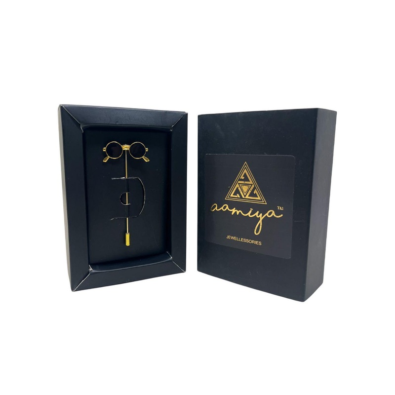 AAMIYA CREATIONS Gold Plated Sun Glasses Design Lapel Pin Brooch