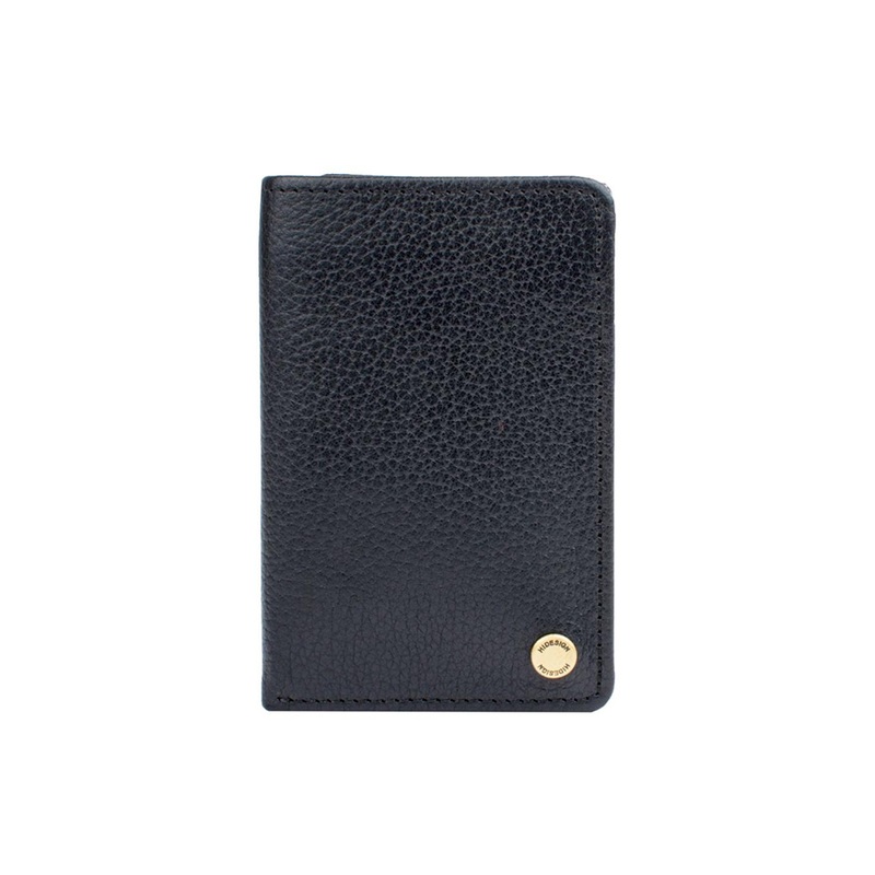 Hidesign Men Black Solid Leather Three Fold Wallet