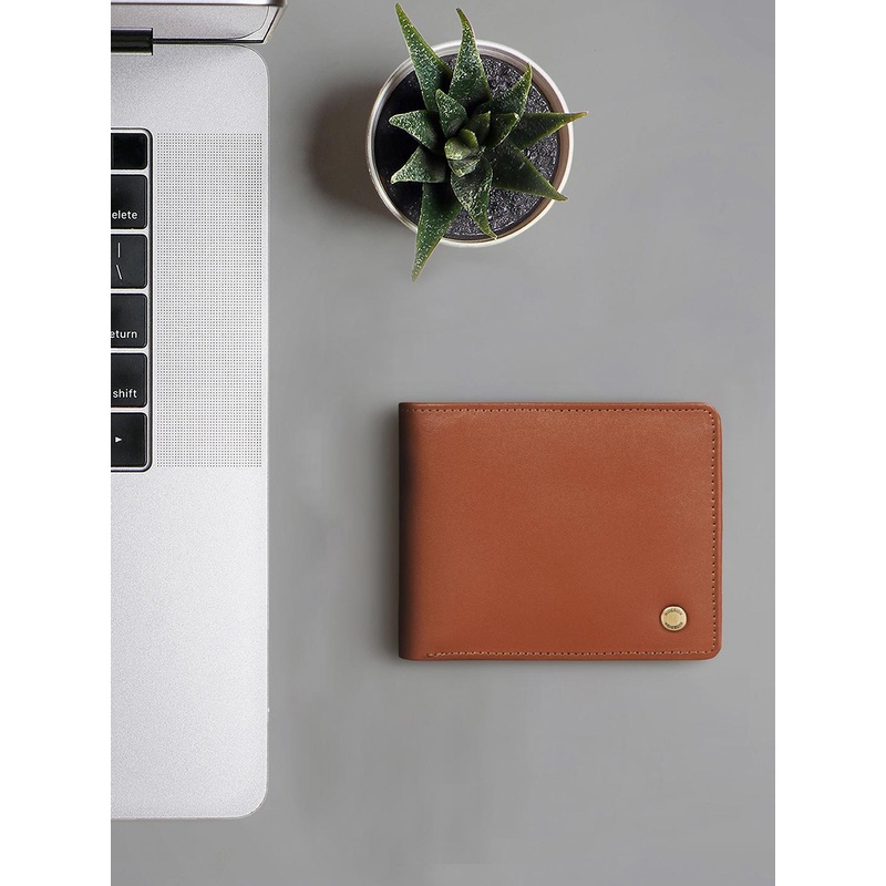 Hidesign Men Tan Brown Solid Leather Two Fold Wallet