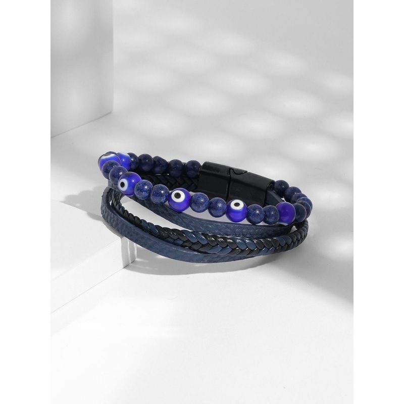 JOKER & WITCH Men Leather Multistrand Bracelet