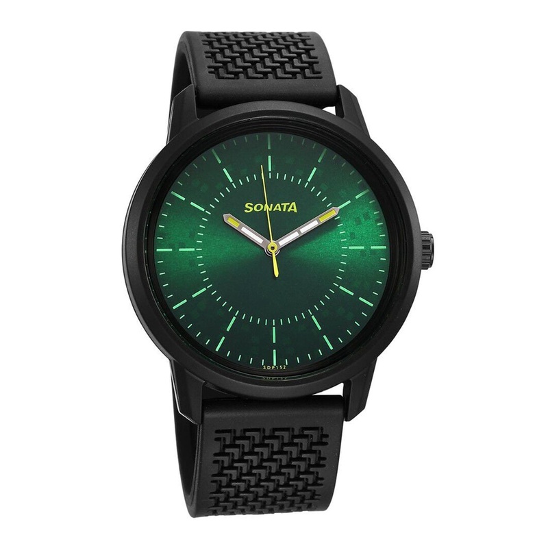 Sonata Men Textured Straps Analogue Watch 77085PP22W