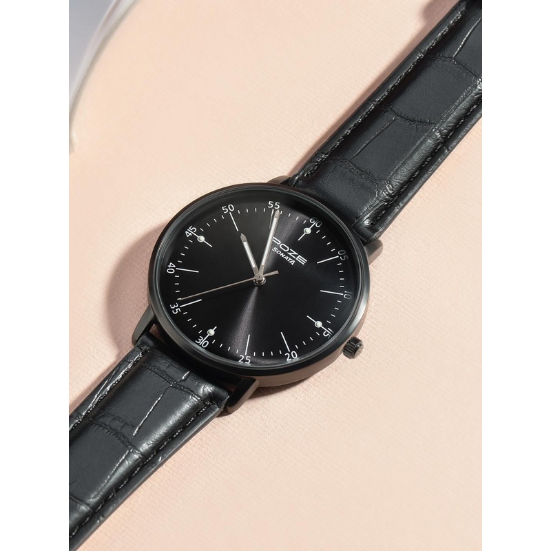 Sonata Poze Men Poze Leather Straps Analogue Watch SP70036NL01W