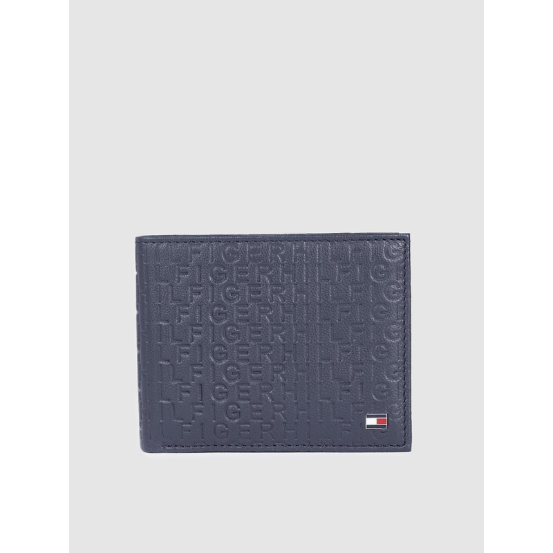 Tommy Hilfiger Men Textured Leather Two Fold Wallet